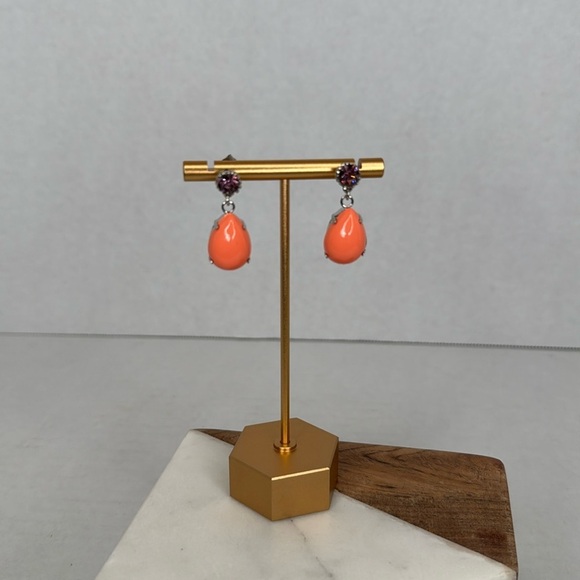 Vintage Orange Teardrop Earrings lot E4 - Picture 1 of 7
